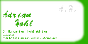 adrian hohl business card